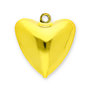 Breloques en m&eacute;tal cloches c&oelig;ur Dor&eacute;