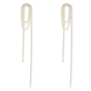 Boucles d'oreilles / puces d&rsquo;oreilles en laiton Eco-brass&reg; avec strass Dor&eacute;-cristal
