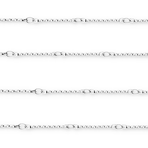 Appr&ecirc;ts en acier Inox cha&icirc;ne maille jaseron barre Argent&eacute;