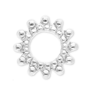 Appr&ecirc;ts en acier Inox breloques / connecteur Bali Argent&eacute;