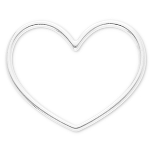 Appr&ecirc;ts en acier Inox connecteur coeur Argent&eacute;