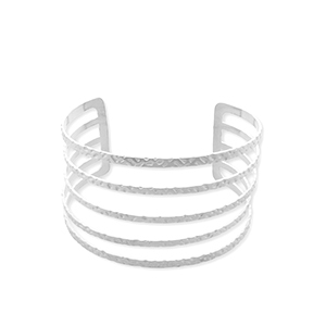 Bracelets en acier Inox jonc Argent&eacute;