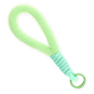 Cordon t&eacute;l&eacute;phonique tendance peluche Vert pastel-vert menthe