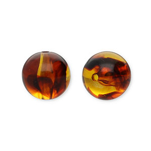 Perles acryliques 16 mm rond Orange marron