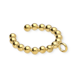 BY31&reg; Boucles d'oreilles en acier inox ear cuff boules avec anneau Dor&eacute;