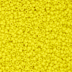 Perles de rocailles Miyuki 15/0 Opaque Yellow 15-0404
