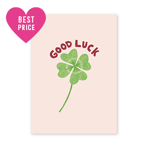 BY31&reg; Cartes &agrave; bijoux "Good luck" Rose clair-vert-rouge rouille