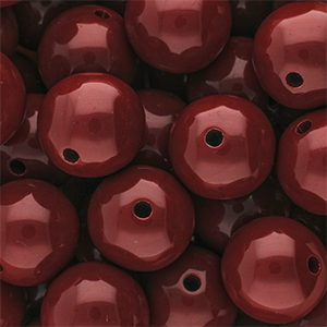 DQ Perles acryliques 16 mm brillant Salsa red 18-1657 TCX