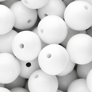 DQ Perles acryliques 16 mm brillant Snow white 11-0602 TCX