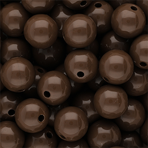 DQ Perles acryliques 14 mm brillant Cappuccino brown 19-1220 TCX