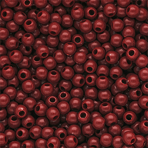 DQ Perles acryliques 6 mm brillant Salsa red 18-1657 TCX