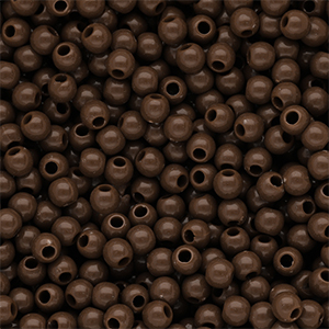 DQ Perles acryliques 4 mm brillant Cappuccino brown 19-1220 TCX