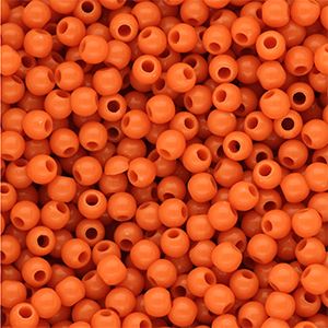 DQ Perles acryliques 4 mm brillant Orange peel 16-1359 TCX