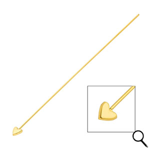 BY31&reg; Appr&ecirc;ts en acier inox clous &agrave; t&ecirc;te coeur 70 mm Dor&eacute;