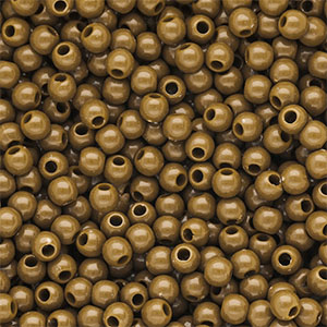 DQ Perles acryliques 6 mm brillant Wood thrush 17-1129 TCX