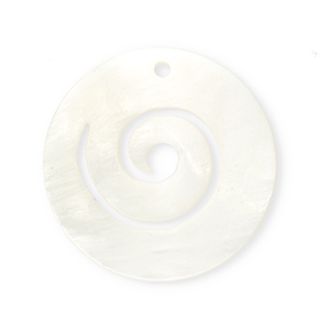 Pendentifs coquillage specials spirale Blanc