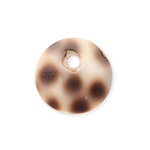 Pendentifs coquillage specials rond Marron-beige