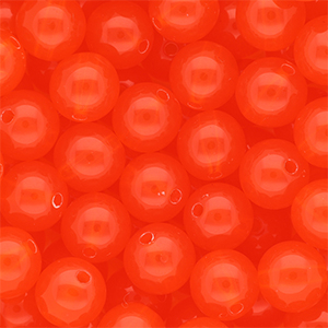 DQ&reg; Perles acryliques 12 mm brillant Rouge vermillon