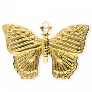 Breloques en acier Inox papillon Dor&eacute;
