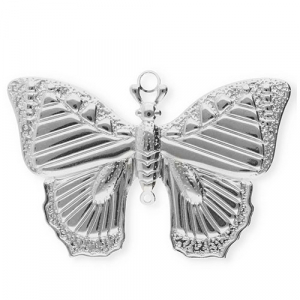 Breloques en acier Inox papillon Argent&eacute;
