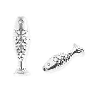 Perles en acier Inox poisson Argent&eacute;