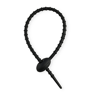 Appr&ecirc;ts color&eacute;s colliers de serrage en silicone Noir