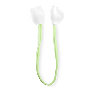 Pendentifs accroche-regard tulipe brillant Vert clair-blanc