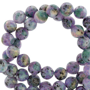 Pierres semi-pr&eacute;cieuses 8mm rond mat Vert r&eacute;cif