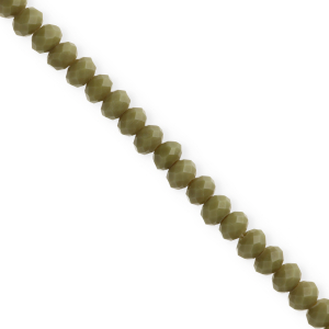 Perles &agrave; facettes 6x4mm disque Heishi Vert arm&eacute;e