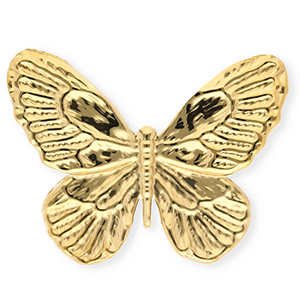 Broches accroche-regard en acier inox papillon Dor&eacute;