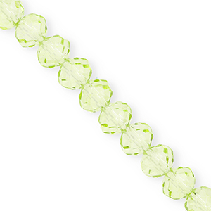 Perles &agrave; facettes 12x9&nbsp;mm disque Heishi Vert clair
