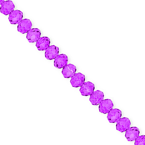 Perles &agrave; facettes 6x5&nbsp;mm disque Heishi Violet raisin