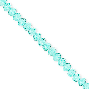 Perles &agrave; facettes 4x3&nbsp;mm disque Heishi Vert turquoise