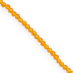 Perles &agrave; facettes 4x3mm disque Heishi Orange fonc&eacute;