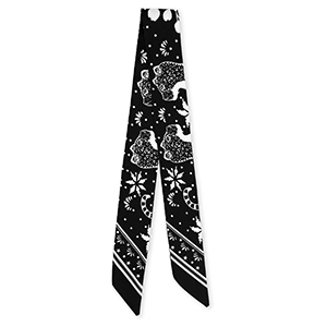 Bandana foulard avec l&eacute;opard Noir-blanc