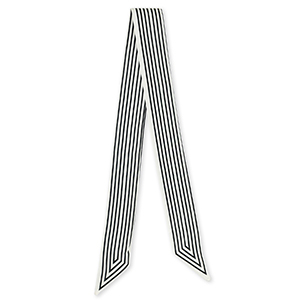 Bandana foulard avec ligne continue Blanc-noir