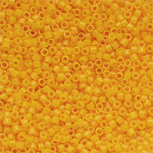 Perles Miyuki delicas 11/0 Duracoat opaque dyed light squash yellow DB-2103