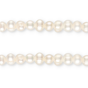 TQ Perles d&rsquo;eau douce rond 5-6 mm Ivoire