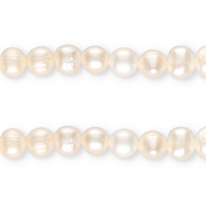 TQ Perles d&rsquo;eau douce rond 9-10 mm Blanc naturel