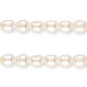 TQ Perles d&rsquo;eau douce "grain de riz" 12x10 mm Blanc naturel