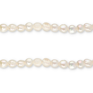 TQ Perles d&rsquo;eau douce nugget rond 8-9 mm Blanc naturel