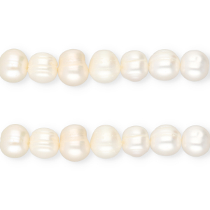 TQ Perles d&rsquo;eau douce 8 mm Blanc naturel
