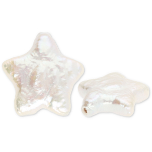 TQ Perles d&rsquo;eau douce &eacute;toile Blanc naturel