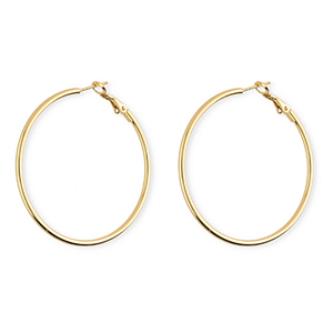 Boucles d'oreilles&nbsp;/&nbsp;cr&eacute;oles en acier Inox Dor&eacute;