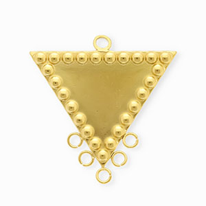 BY31&reg; Appr&ecirc;ts en acier Inox connecteur triangle avec 6 anneaux Dor&eacute;