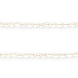 BQ Perles d'eau douce nugget rond 6-7mm Natural blanc