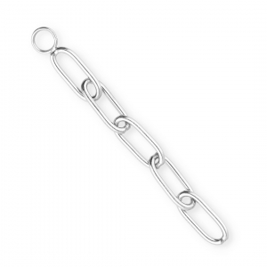 BY31&reg; Breloques en acier inox &agrave; maille for&ccedil;at Argent&eacute;