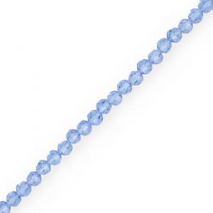 Perles &agrave; facettes rondes 4 mm Bleu ciel