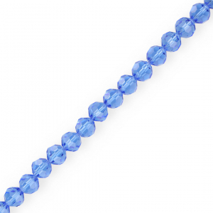 Perles &agrave; facettes rondes 6 mm Bleu ciel