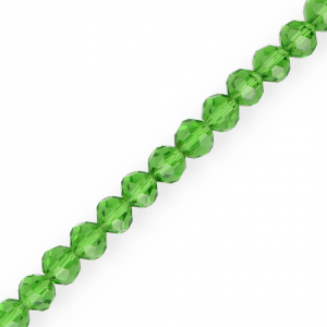 Perles &agrave; facettes rondes 6 mm Vert gazon